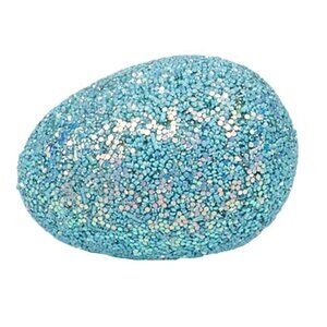 Easter Sparkling Egg  Blue Small 1.75"  x 2.25"  Embellished Bead Glitter Gem